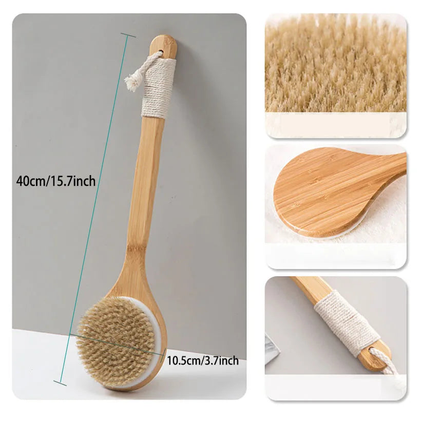 NourishGo Long Handled Body Brush